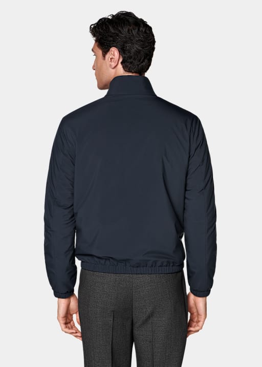 Navy Reversible Bomber Jacket