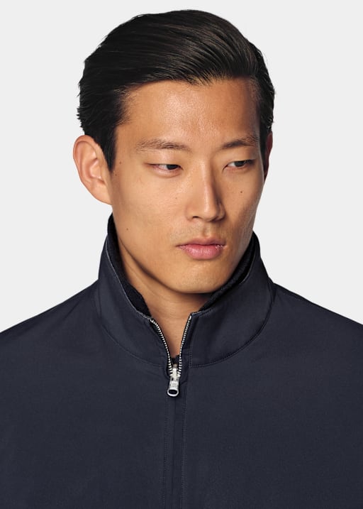 Bomber reversible azul marino