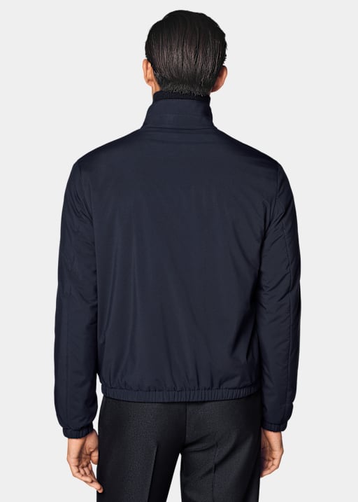 Bomber reversible azul marino
