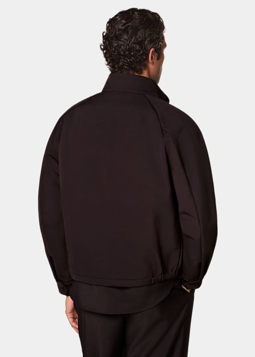 Dunkelrote Bomberjacke mit Raglan&auml;rmeln