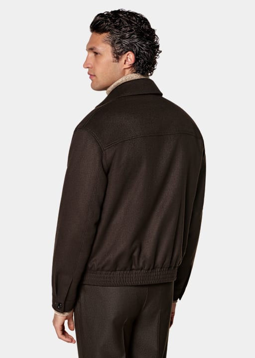 Dark Brown Bomber Jacket