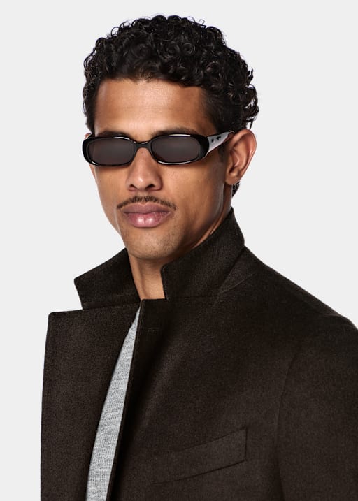 Manteau marron fonc&eacute;