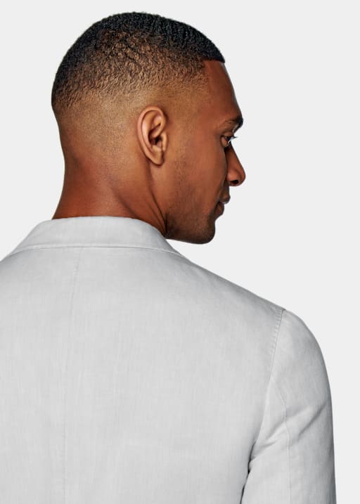 Light Grey Tailored Fit Havana Suit Jacket