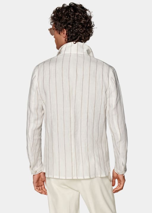 Light Brown Striped Walter Shirt-Jacket