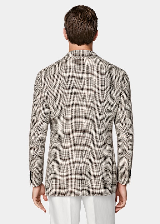 Roma Sakko mittelbraun kariert Relaxed Fit