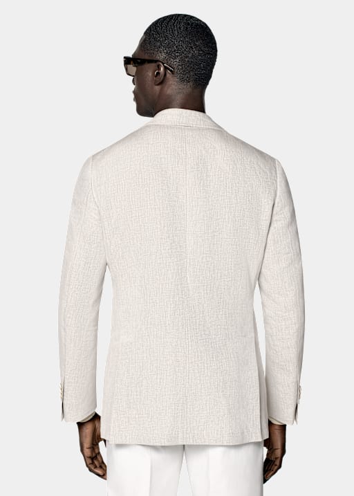 Light Taupe Tailored Fit Havana Suit Jacket