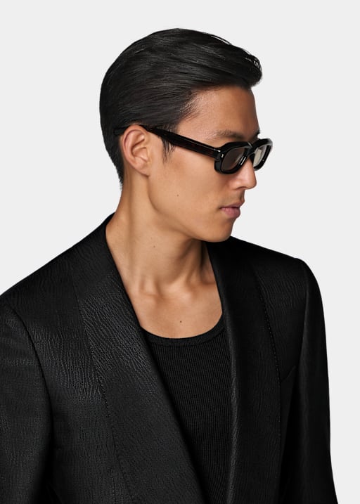 Black Tailored Fit Milano Dinner Jacket