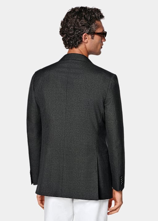 Dark Grey Perennial Tailored Fit Havana Suit Jacket