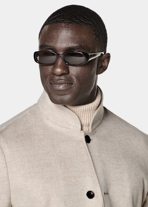 Light Brown Relaxed Fit Shirt-Jacket