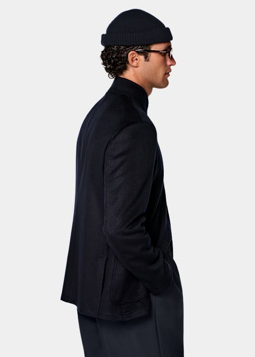 Navy Relaxed Fit Shirt-Jacket