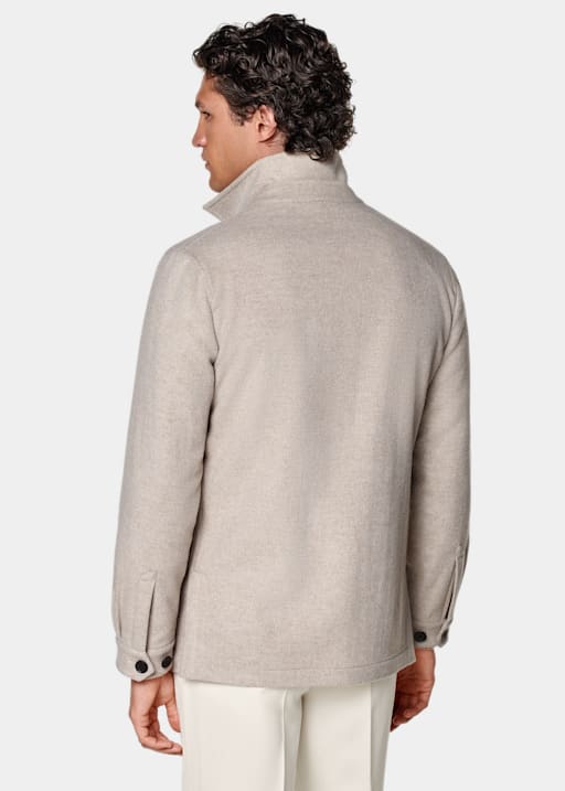 Sand Relaxed Fit Shirt-Jacket
