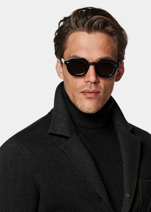 Black Relaxed Fit Shirt-Jacket