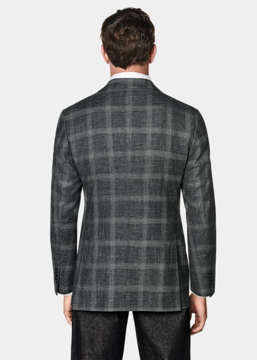 Blazer Havana gris a cuadros corte Tailored