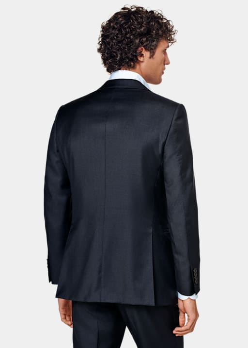 Navy Tailored Fit Lazio Suit Jacket