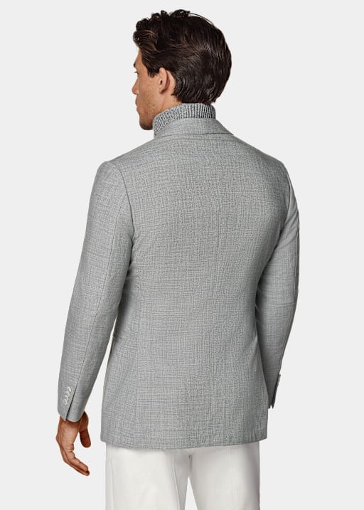 Light Grey Tailored Fit Havana Suit Jacket