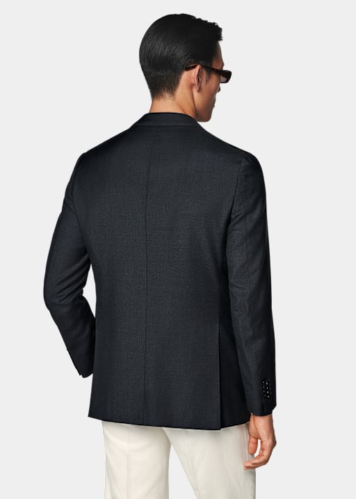 Dark Grey Tailored Fit Havana Suit Jacket