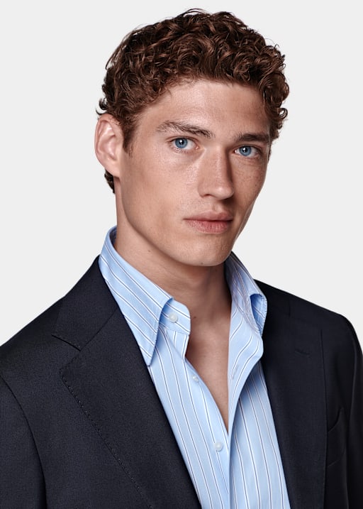 Navy Perennial Tailored Fit Havana Suit Jacket