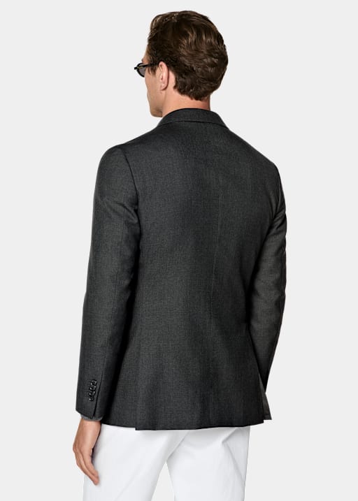 Dark Grey Perennial Tailored Fit Havana Suit Jacket