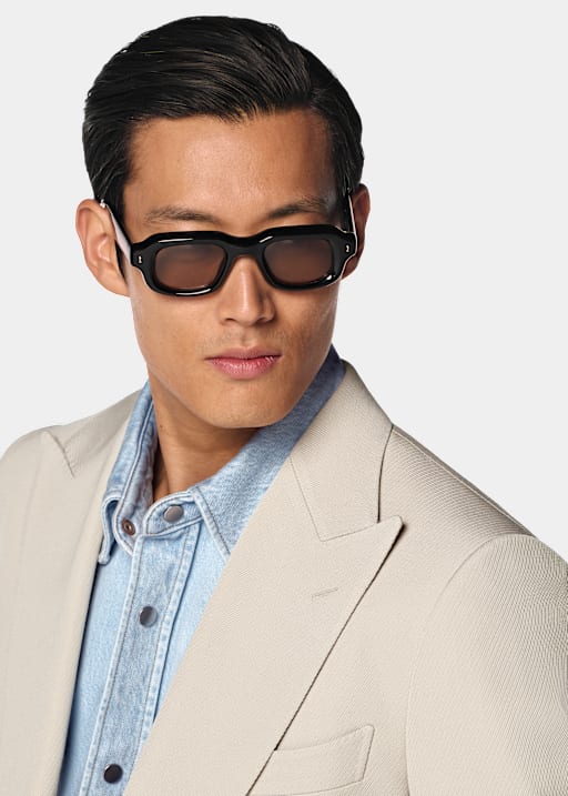 Light Brown Tailored Fit Milano Suit Jacket