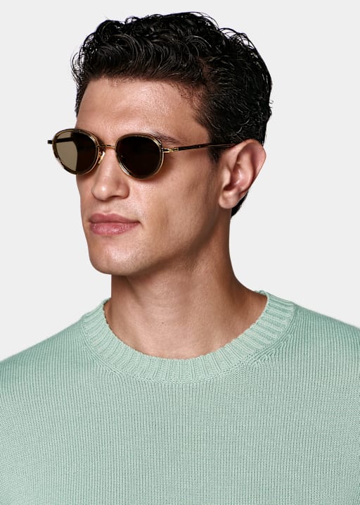 Jersey cuello redondo verde