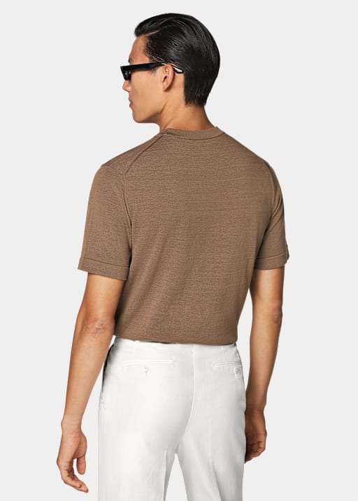 Brown Short Sleeve Crewneck