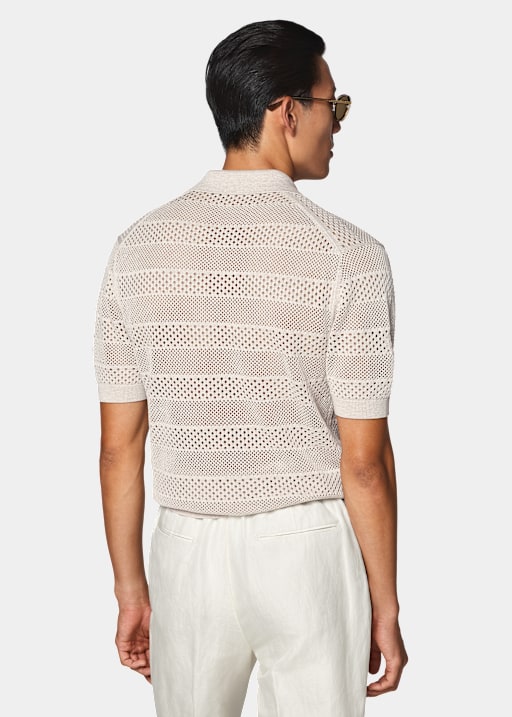 Sand Crochet Polo