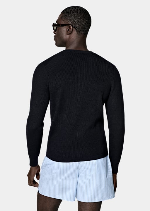 Navy Geribd Cardigan