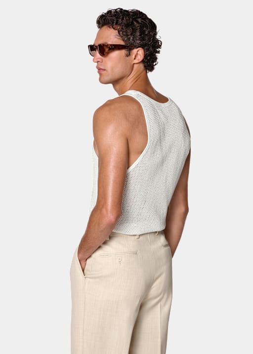Off-White Crochet Tank Top