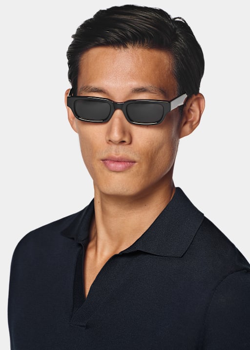 Navy Buttonless Polo