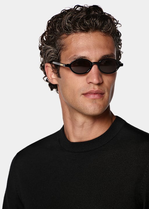Black Merino Crewneck