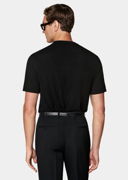 Black Short Sleeve Crewneck