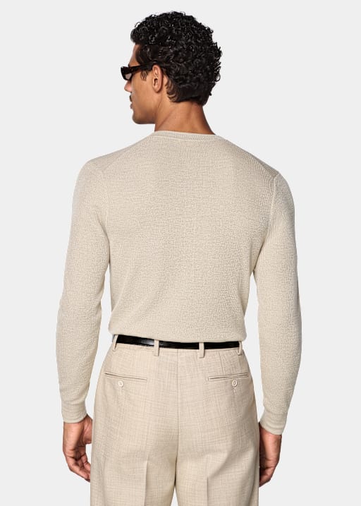 Henley marron clair c&ocirc;tel&eacute;