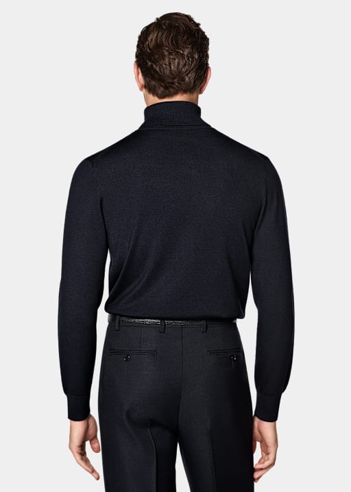 Navy Turtleneck