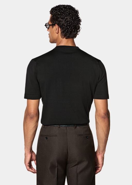 Rundhals Kurzarm schwarz