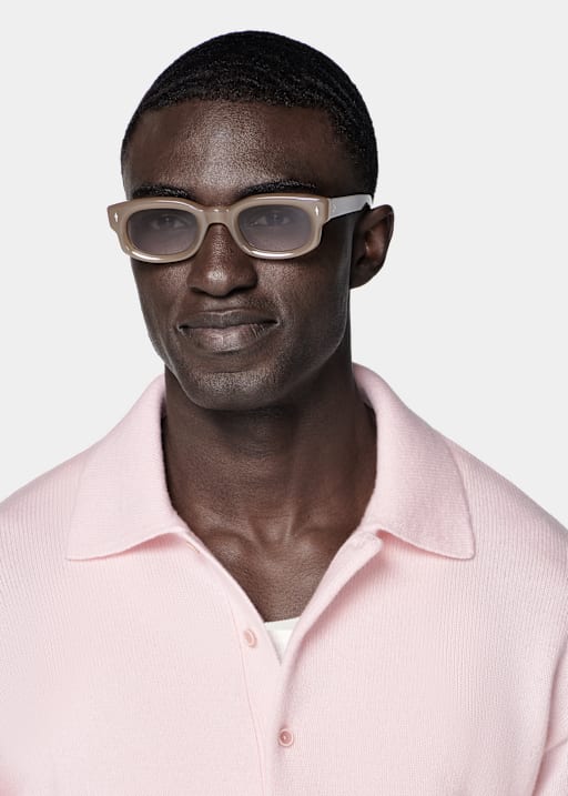 Polo manches longues rose