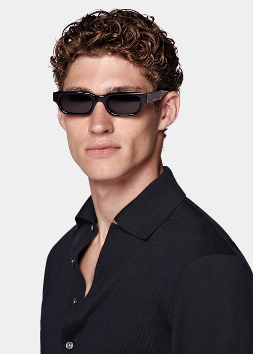 Navy Long Sleeve Polo