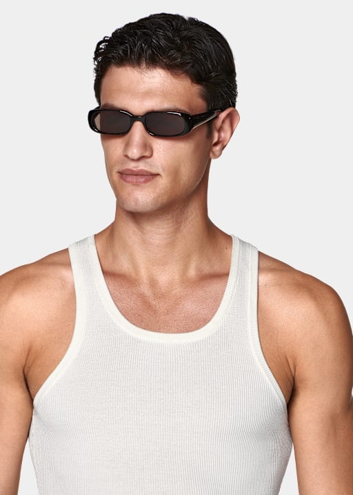 Off-White Ribbed Tank Top