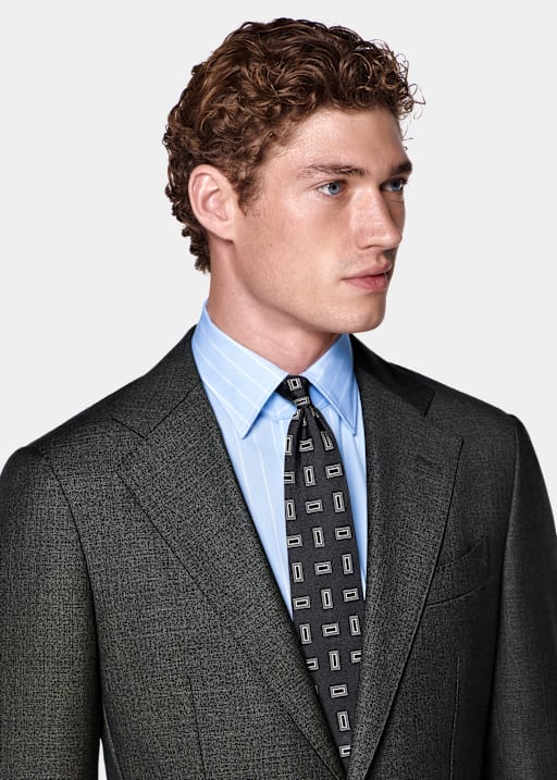 다크 그레이 테일러드 핏 Havana 수트