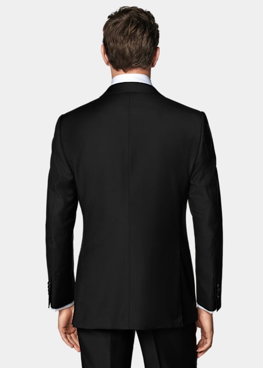  Black Three-Piece Tailored Fit Lazio Tuxedo
