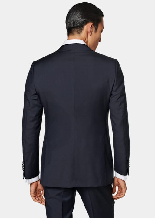  Navy Three-Piece Tailored Fit Lazio Tuxedo