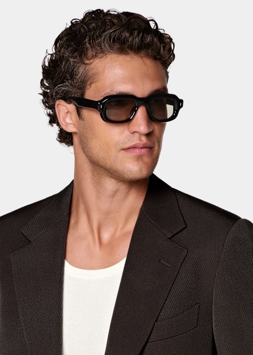 Dark Brown Tailored Fit Milano Suit
