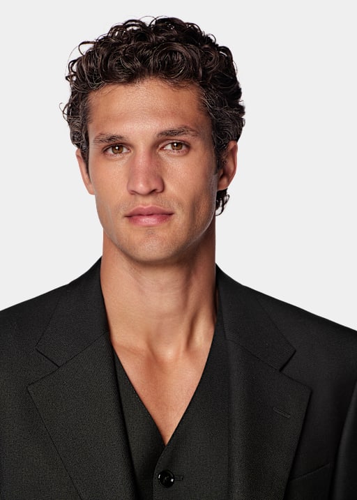 Black Relaxed Fit Roma Suit