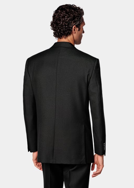 Black Relaxed Fit Roma Suit