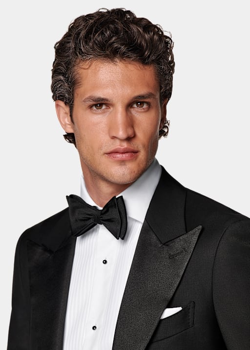 Black Three-Piece Tailored Fit Havana Tuxedo