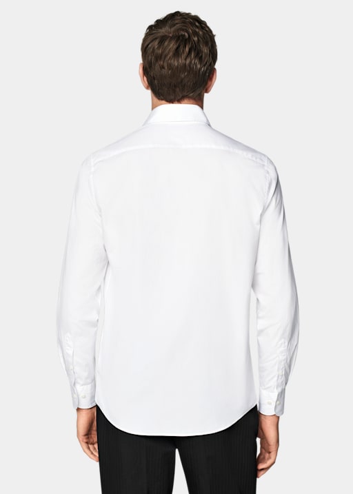 White Poplin Slim Fit Shirt