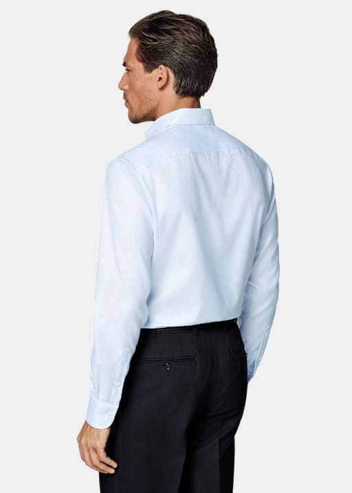 Light Blue Striped Oxford Shirt