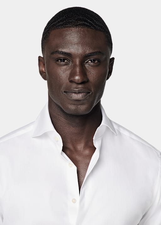 White Double Cuff Tailored Fit Shirt