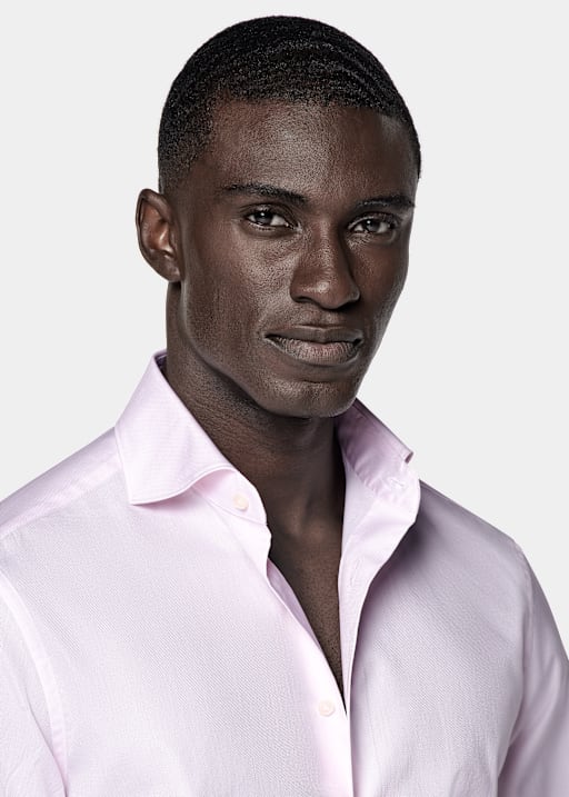 Camisa Royal Oxford rosa corte Tailored