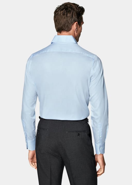Camicia azzurra popeline tailored fit