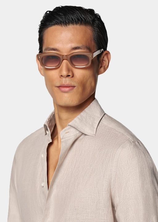 Light Brown Tailored Fit Shirt
